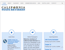 Tablet Screenshot of californiastateretirees.org